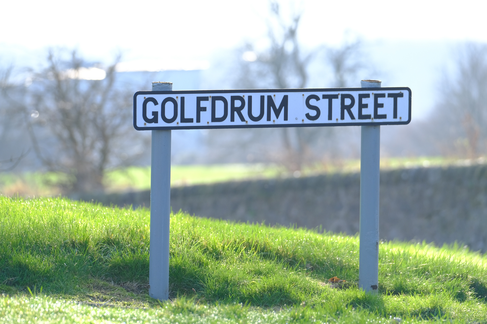 Street sign called Golfdrum Street